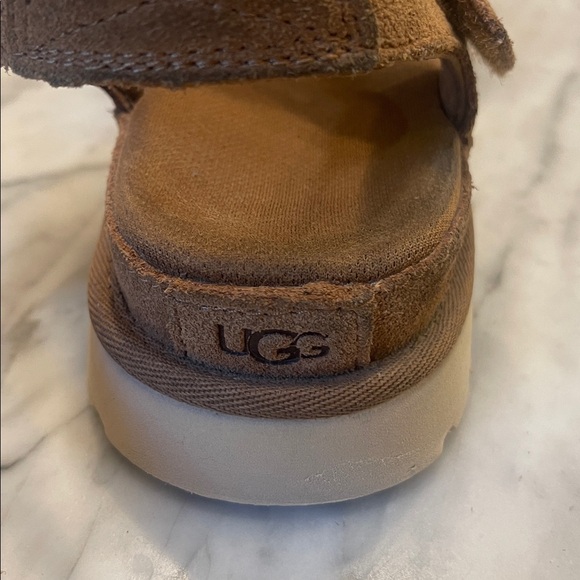 UGG Goldenstar Platform Suede Sandals in Driftwood/Sand
Size: US 9.5 - Picture 11 of 11
